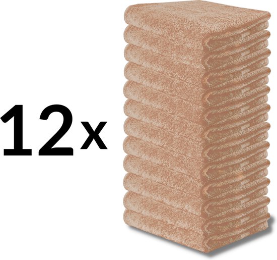 Funnies Handdoek 12 stuks | Pink Stone | 50x100cm | 12-Pack