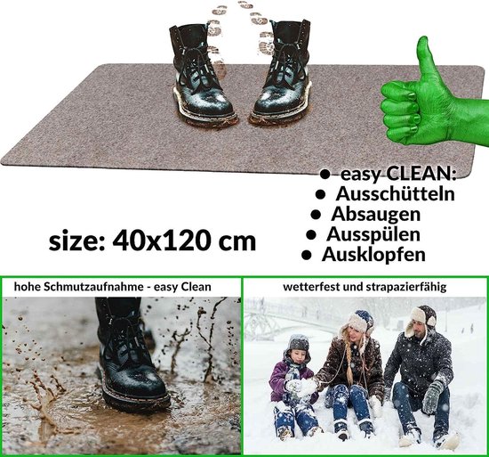 Deurmat zwart rubber - antislip deurmat 40x60 cm set van 2 - slijtvaste deurmat - rubberen deurmat voor buiten - stofmat Deurmat zwart rubber - antislip deurmat 40x60 cm set van 2 - slijtvaste deurmat - rubberen deurmat voor buiten - stofmat
