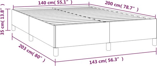 vidaXL-Bedframe-kunstleer-wit-140x200-cm