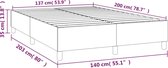 vidaXL - Bedframe - kunstleer - grijs - 140x200 - cm