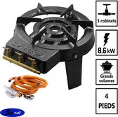 Orbegozo Fo 1700 - gas hob, black, stainless steel, butane or propane gas possibility, 4.3 Kw burner : Orbegozo