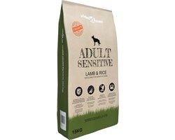 vidaXL - Premium - hondenvoer - droog - Adult - Sensitive - Lamb - & - Rice - 15kg