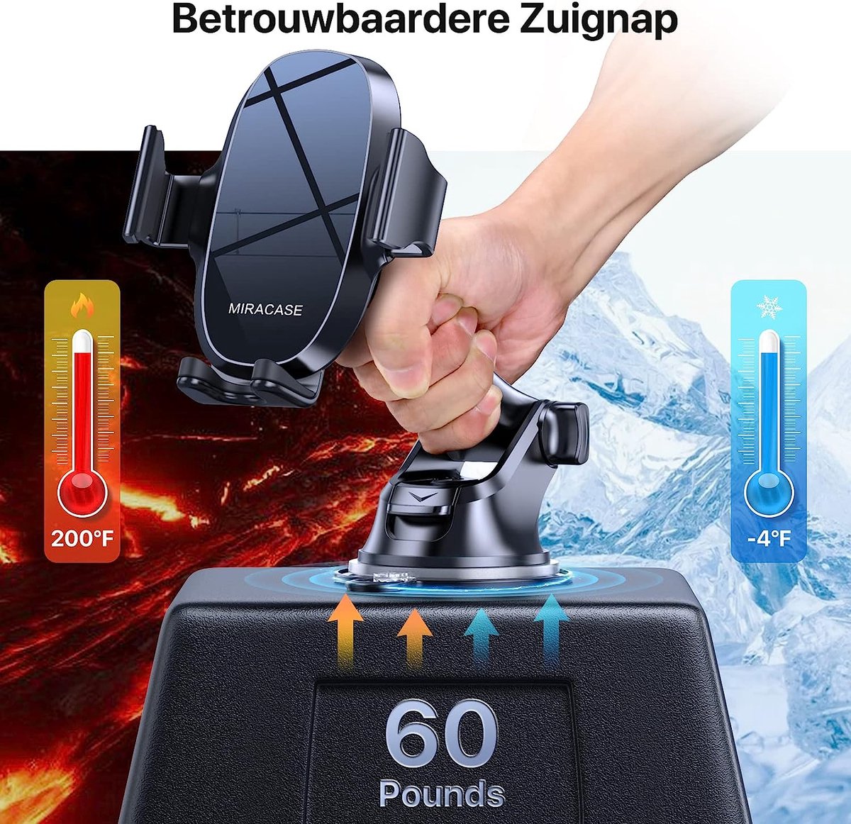 Miracase Auto Telefoonhouder, 360° Rotatie Mobiele Telefoonhouder, Vent Houder Voor Mobiele Telefoon Universeel Voor iPhone 14 13 Pro Max Plus/Samsung Galaxy/Xiaomi/OnePlus