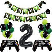 Snoes Mega Game Gamers Helium Verjaardags Ballonnen Feestdecoratie Black Cijfer Ballon nr 2