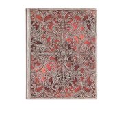 Silver Filigree Collection- Garnet (Silver Filigree Collection) Midi Unlined Softcover Flexi Journal