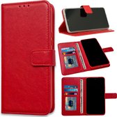 Casemania Hoesje Geschikt voor Samsung Galaxy A52 & A52S Rood - Portemonnee Book Case - Kaarthouder & Magneetlipje