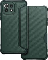 Case2go - Coque pour Xiaomi Mi 11 Lite - Book Case Antichoc - Vert