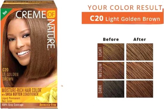 Creme of Nature Light Golden Brown C20- Creme of Nature Liquid
