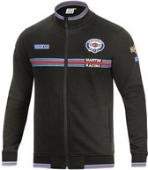 Sparco Martini Racing Sweatshirt avec zip - L - Zwart - Iconic Full Zip Sweatshirt