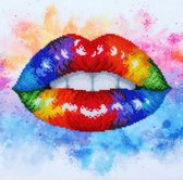 BORDUURPAKKET met kralen/parels - Colorful Lips - Kleurrijke Lippen - VDV