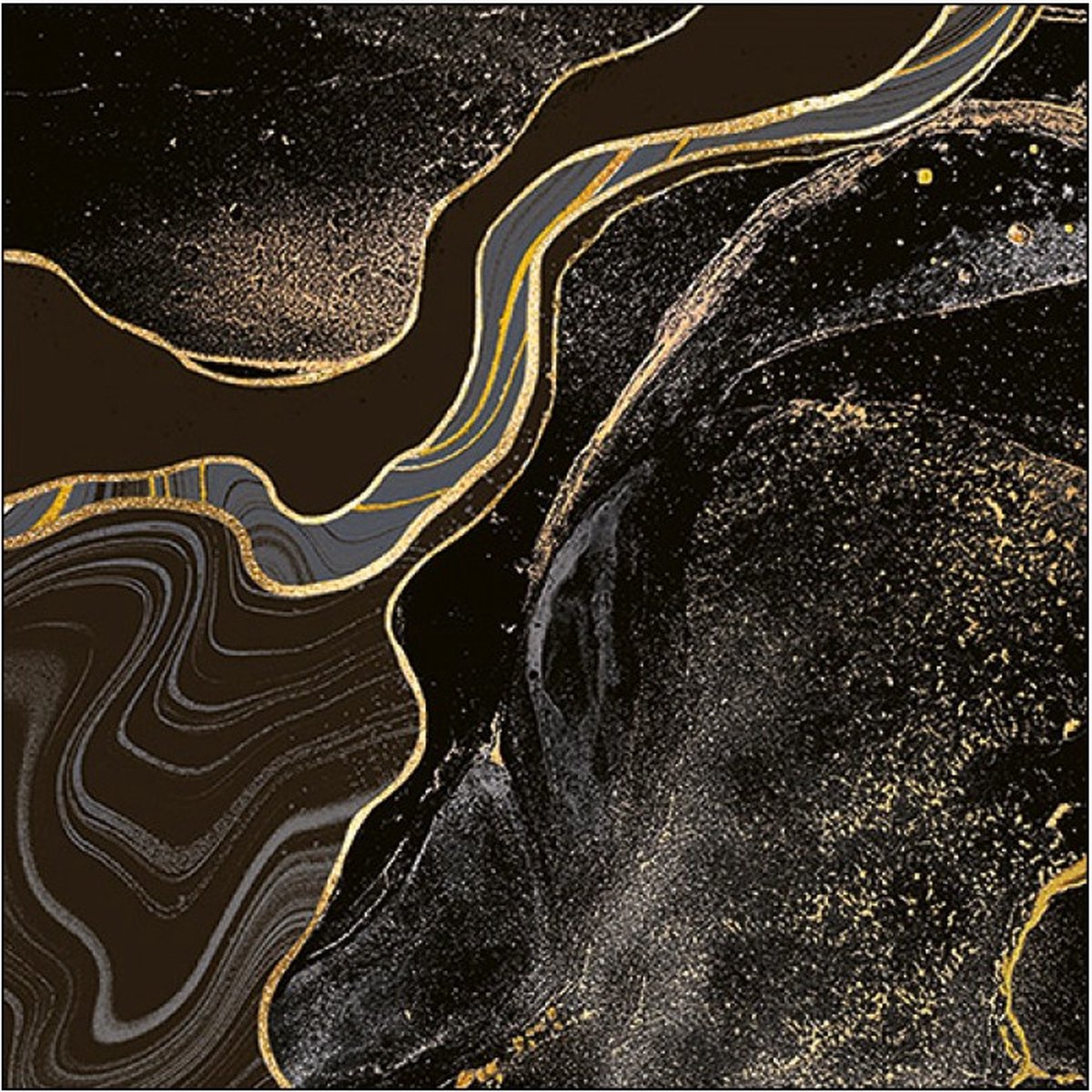 Ambiente - Lunch servetten - Marble black