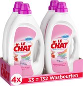 Le Chat - Sensitive - Gevoelige Huid - Vloeibaar Wasmiddel - Gekleurde Was - Voordeelverpakking - 4 x 33 Wasbeurten