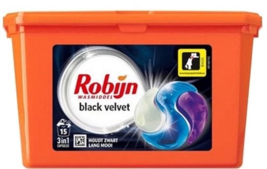 Robijn Wascapsules 3-in1 Black Velvet 15 stuks