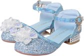 Prinsessen schoenen + Toverstaf meisje + Tiara (Kroon) - Blauw - maat 31 - cadeau meisje - prinsessen schoenen plastic - verkleedschoenen prinses - prinsessen schoenen speelgoed - hakschoenen meisje