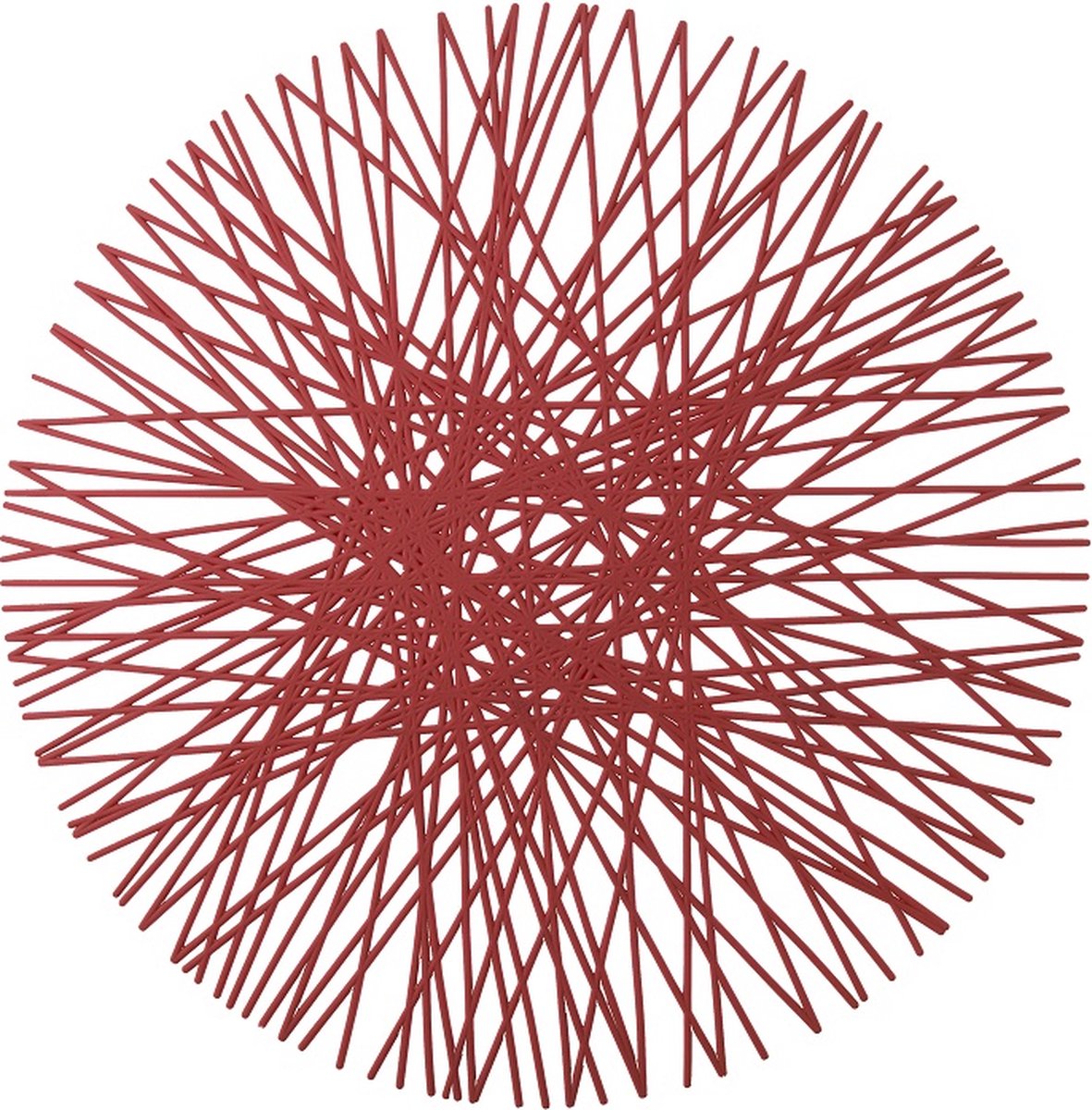 Placemat WEB rond, SET/6, dia 38cm, rood