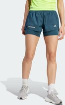 adidas Performance Ultimate Two-in-One Short - Dames - Turquoise- 2XS