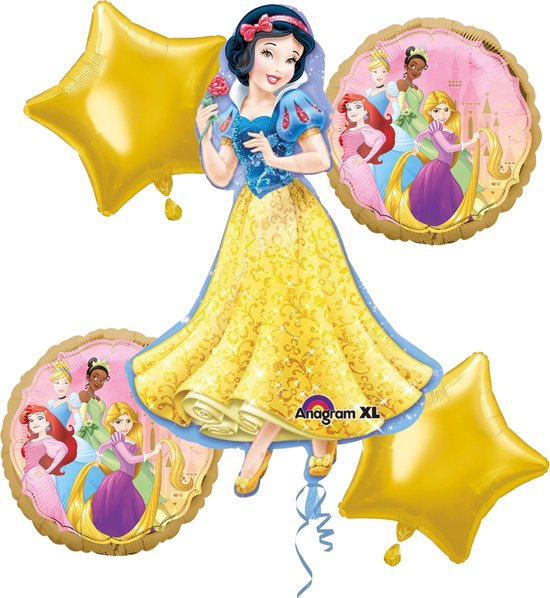 Disney Princess – Ballon set – 5-Delig – Helium ballon – Folieballon - Sneeuwwitje - Verjaardag.