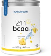 Nutriversum | BCAA | 360 gram | Pineapple Mango | 60 Doseringen | 2:1:1 Formule | Zero Suikervrij | Instant oplosbaar |Aminozuren | Tijdens trainen | Herstel | Spiergroei | Vitaliteit | Immuun systeem | Nutriworld