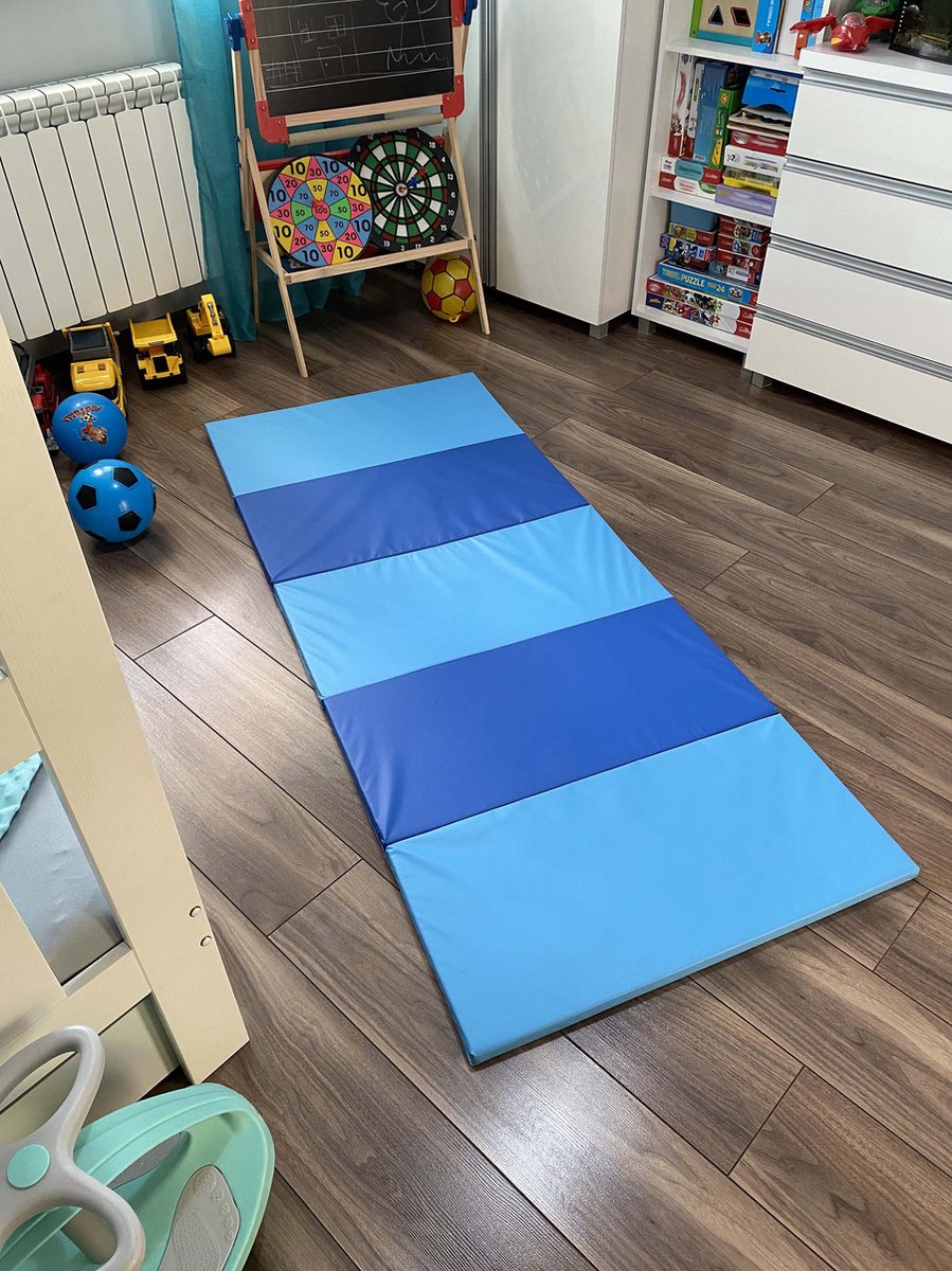 PLUFSIG - Tapis de gym pliable Blauw marine, 78x185 cm IKEA