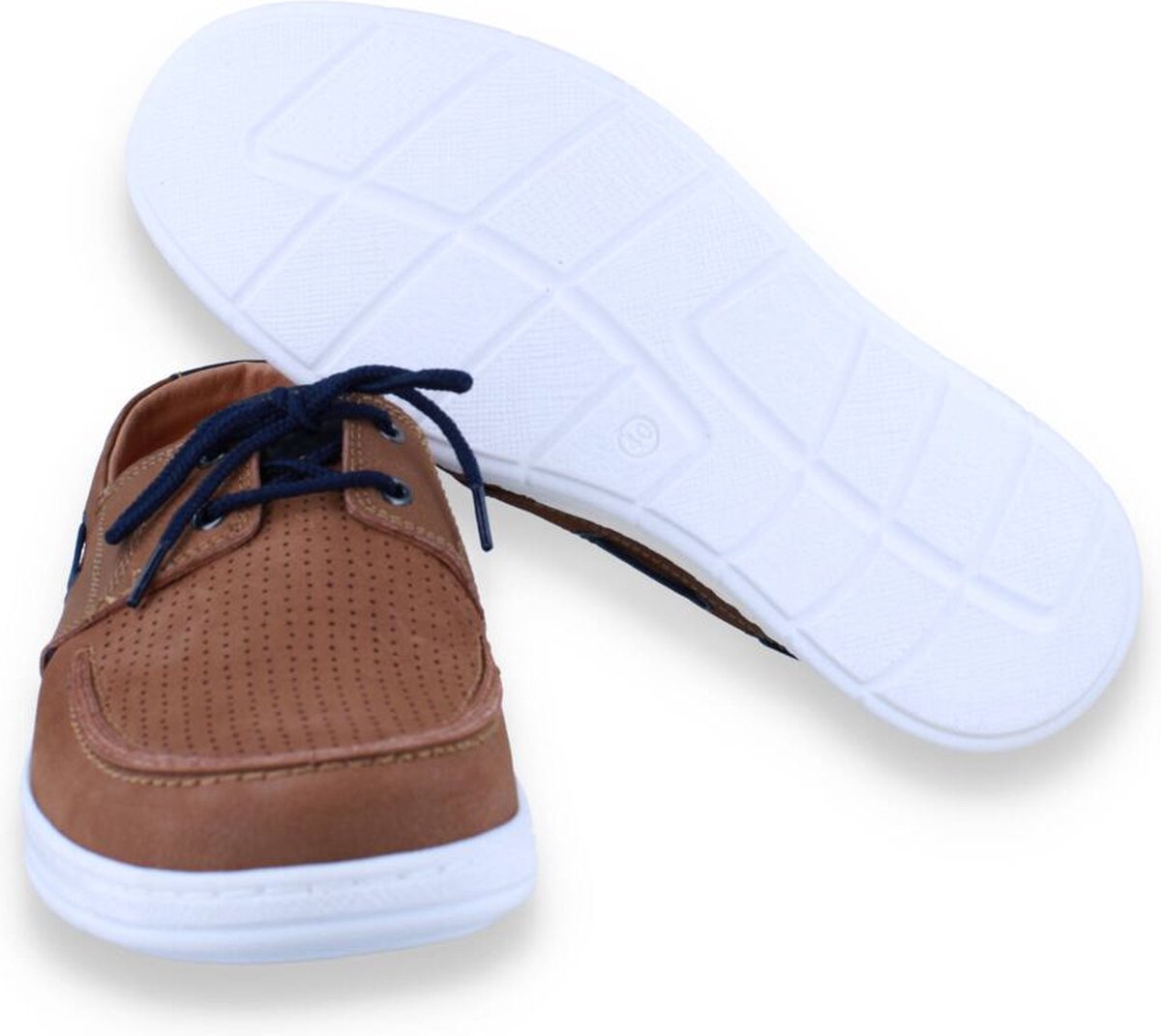Softwalk Heren Veterschoen | Cognac | Maat: 41