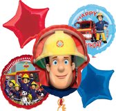 Amscan – Brandweerman Sam – Ballon set – 5-Delig – Helium ballon – Folieballon - Versiering - Kinderfeest.