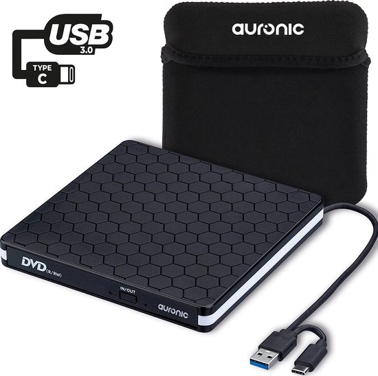 Auronic Externe DVD Speler - Voor Laptop en Brander - USB 3.0 of USB C -  Windows,... | bol.com