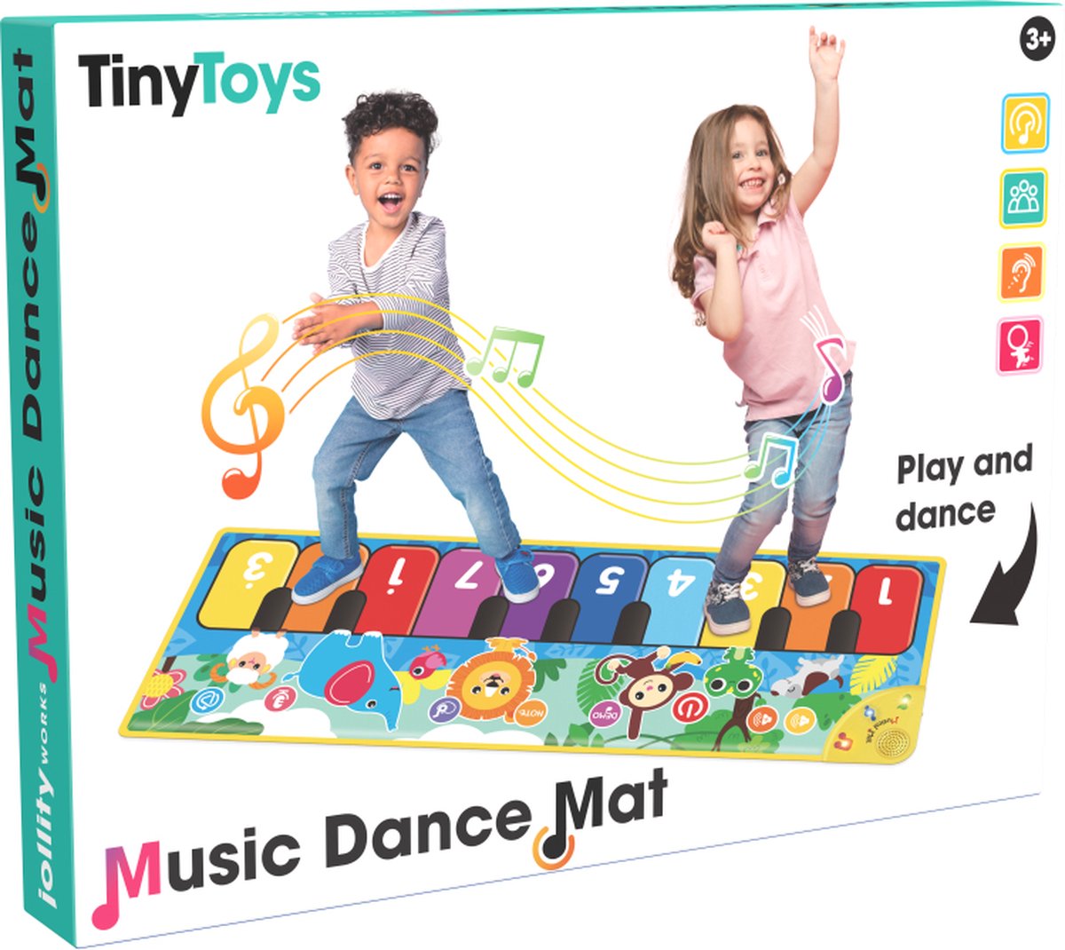 Tapis de Musique 110*36cm Tapis Piano Animal tapis de Danse Enfants 1 à 5  ans