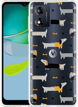 Cazy Hoesje geschikt voor Motorola Moto E13 4G Teckels