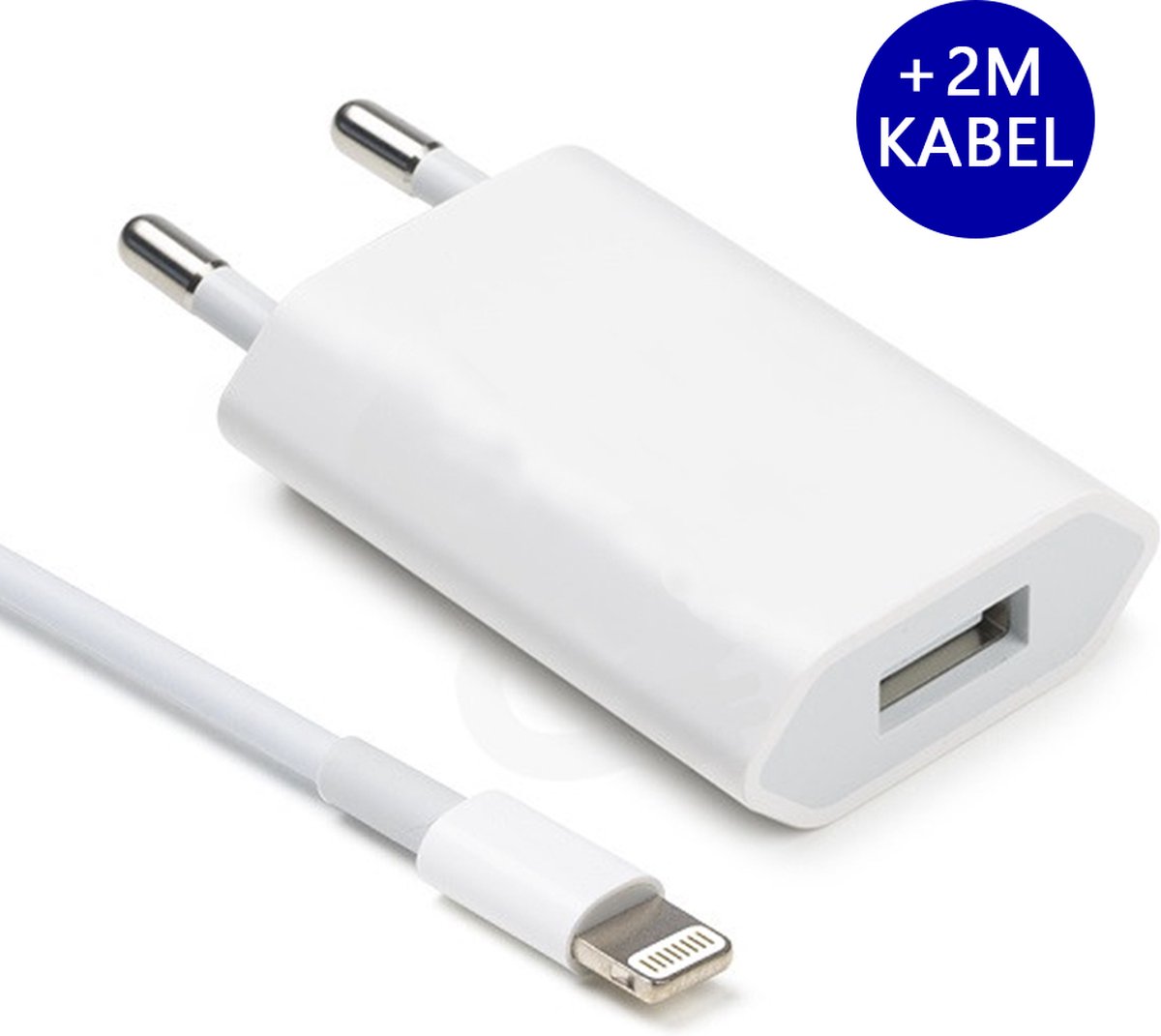 iPhone oplader USB-A met 2m kabel - iPhone oplaadblok - USB-A ingang -  Originele... | bol.com
