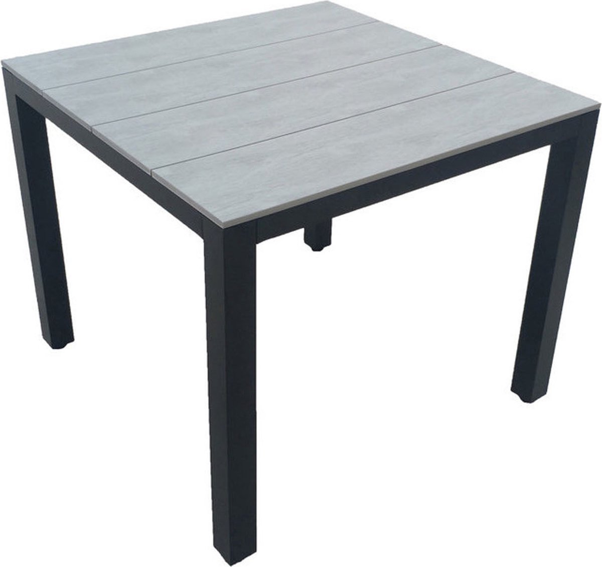 Tuintafel Cyprus 90x90cm | Grey | Polywood & Aluminium
