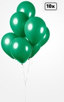 10x Ballon groen 30cm - Festival feest party verjaardag landen helium lucht thema