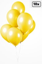 10x Ballon geel 30cm - Festival feest party verjaardag landen helium lucht thema