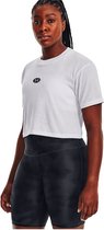 Under Armour Branded Logo Crop T-shirt Met Korte Mouwen Wit XS Vrouw