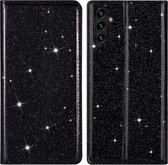 Coverup Glitter Book Case - Geschikt voor Samsung Galaxy A14 Hoesje - Zwart