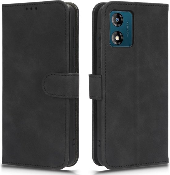 Coverup Book Case - Geschikt voor Motorola Moto E13 Hoesje - Zwart