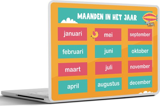 Autocollant pour ordinateur portable - 13,3 pouces - Chambre d'enfants - Éducatif - Années - Meiden - Garçons - Enfants - 31x22,5 cm - Autocollants pour ordinateur portable - Skin pour ordinateur portable - Couverture