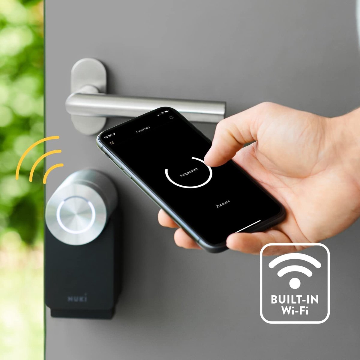 Nuki Smartlock 3.0 Pro Elektrisch deurslot - Slim deurslot - Wifi-module - Toegang op afstand - Sleutelloze, Batterijvoeding - Zwart