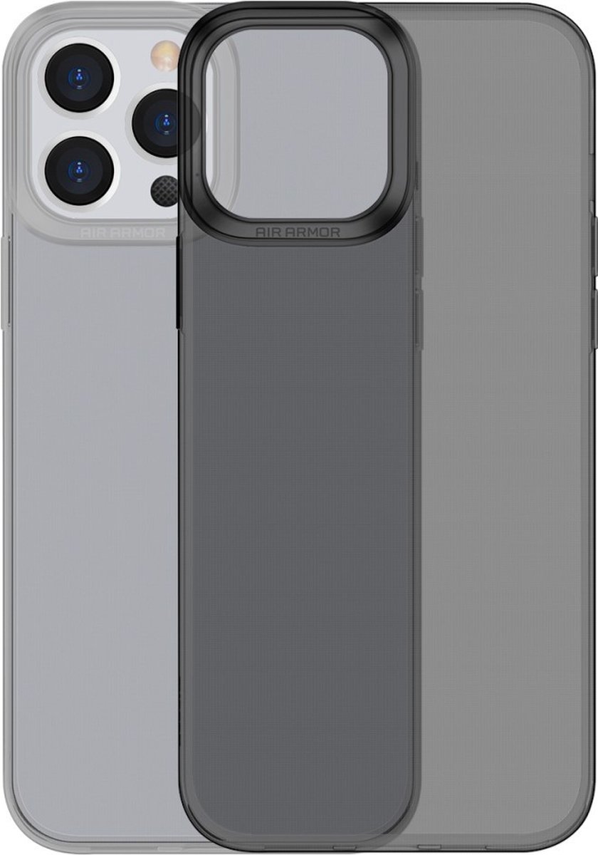 BASEUS Hoesje - Geschikt voor iPhone 13 Pro Hoesje - BASEUS Simple Soft TPU Back Cover - Zwart