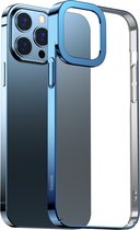 BASEUS Metallic TPU Back Cover - Geschikt voor iPhone 13 Pro Hoesje - Blauw