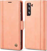 LC.IMEEKE Classic Book Case - Geschikt voor Samsung Galaxy S22 Plus Hoesje - Pink