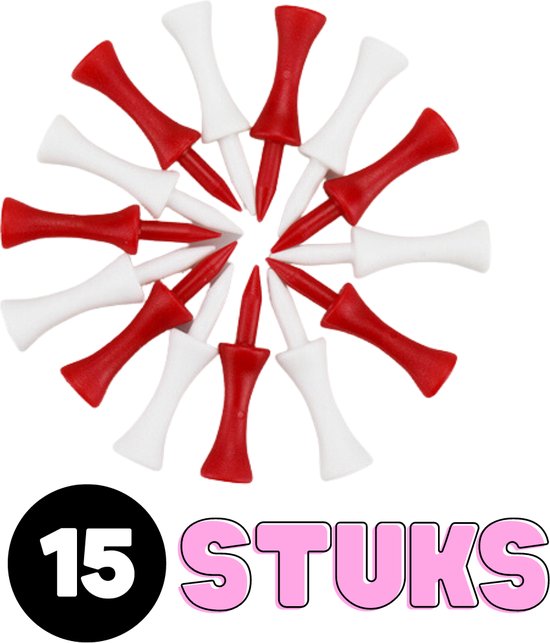 Foto: Golf tees 15 stuks 51mm duurzaam kunststof verschillende kleuren golf accesoires golfset golftee