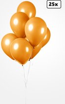 25x Ballon oranje 30cm - Festival feest party verjaardag landen helium lucht thema