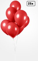 25x Ballon rood 30cm - Festival feest party verjaardag landen helium lucht thema