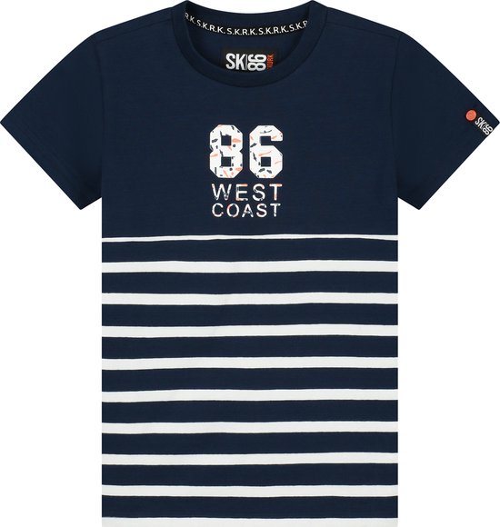 T-shirt Tymo Dark Blue White stripe - SKURK - maat 98
