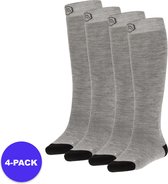 Apollo (Sports) - Chaussettes de ski enfant - Unis - Unisexe - Grijs - 23/26 - 4-Pack - Forfait économique