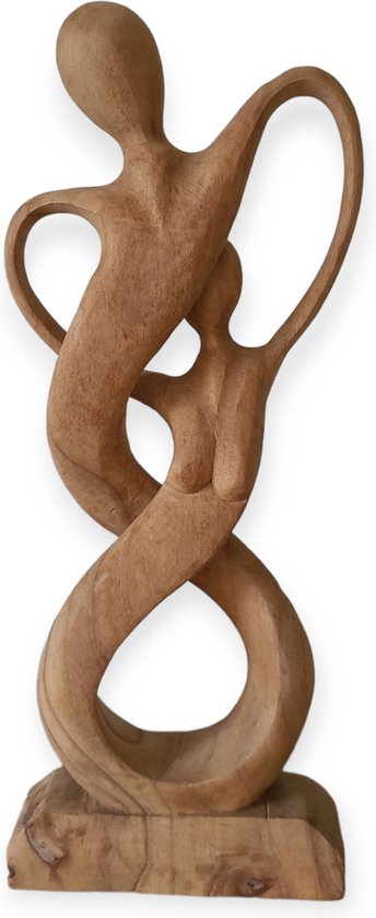Spant7 - Statue abstraite en bois - Ensemble - Taille L - Handgemaakt - Suarhout - 50x18x6 cm