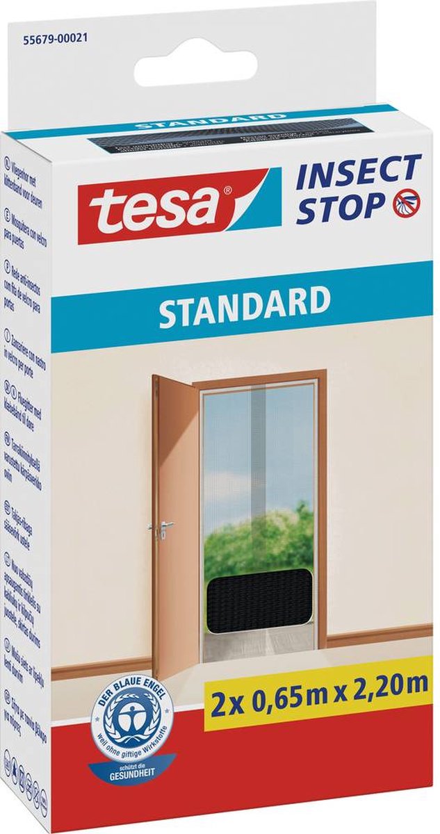 Tesa - 55679 - Vliegengordijn - 65x220 cm - Zwart - Tesa