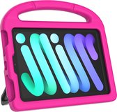Tablet Beschermhoes geschikt voor Apple iPad Mini 6 (2021) 8.3 inch | Volledig bescherming | Kindvriendelijk Cover | Hoes voor Kinderen met Standaard | Kinderhoes met handvat - Roze