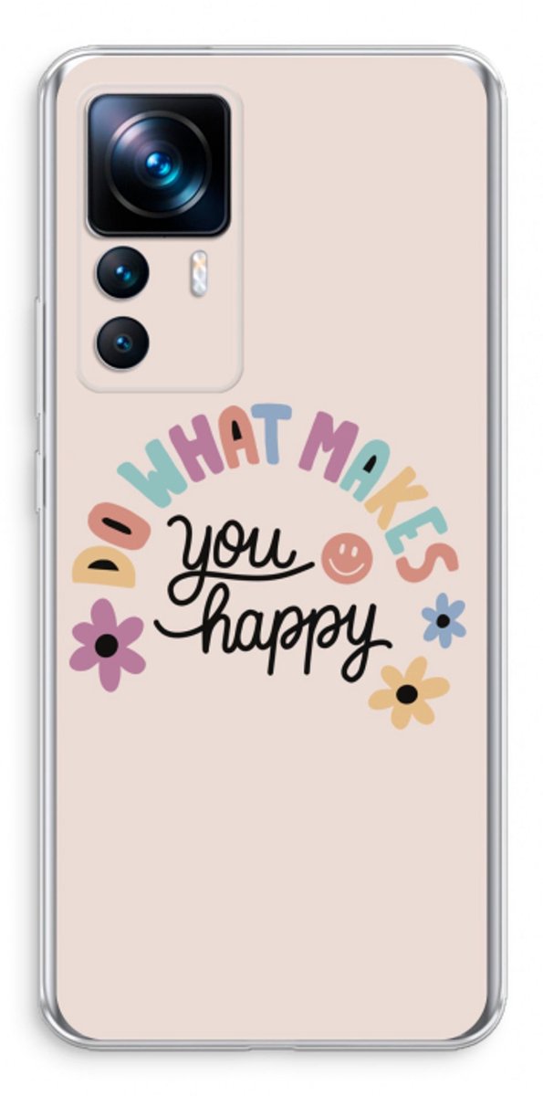 Case Company® - Hoesje geschikt voor Xiaomi 12T hoesje - Happy days - Soft Cover Telefoonhoesje - Bescherming aan alle Kanten en Schermrand