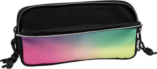 Trousse scolaire Milan Zwart (22x11x6.5 cm)